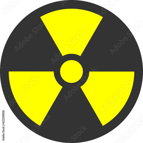 Radiation icon vector. Warning radioactive sign danger symbol.