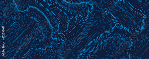 Topographic map. Geographic contour map background. Vector illustration.