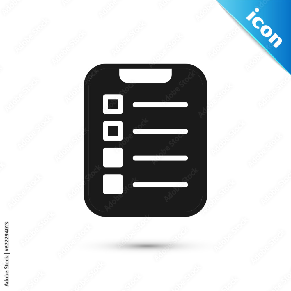 Grey To do list or planning icon isolated on white background. Vector Grey To do list or planning icon isolated on white background. Vector