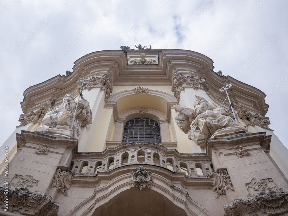 exterior of saint george cathedral in lviv old city