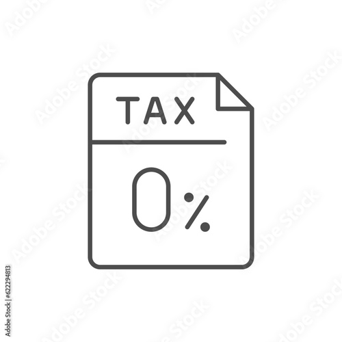 Tax evasion line outline icon