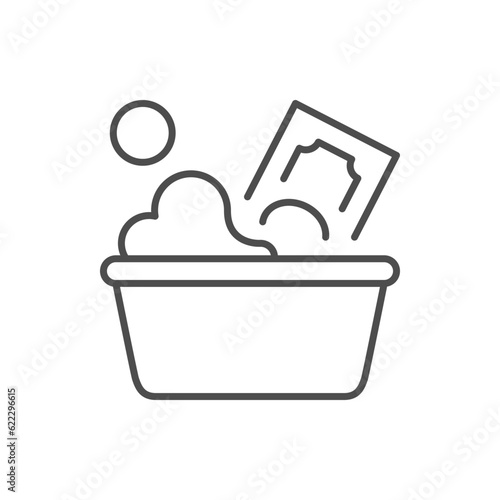 Money laundering line outline icon