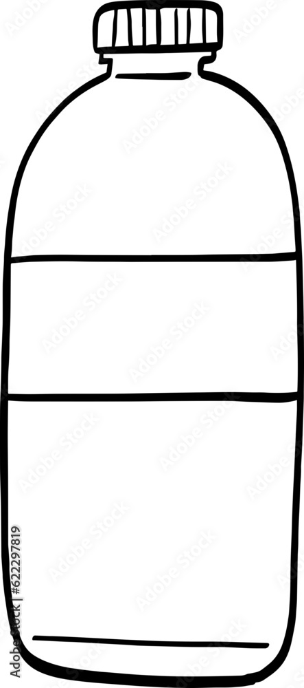 hand drawn bottle illustration. hand drawn bottle illustration.