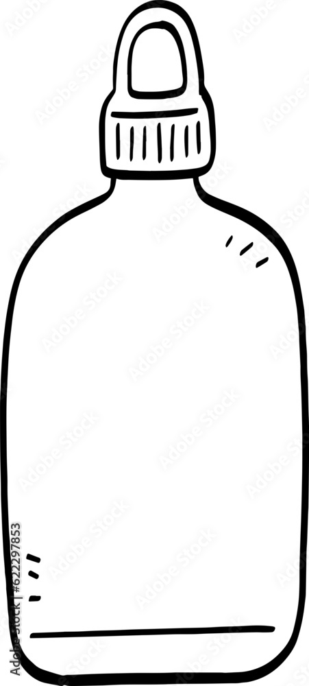 hand drawn bottle illustration. hand drawn bottle illustration.