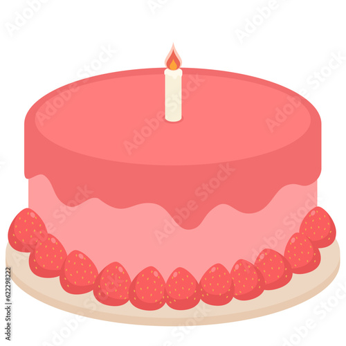 birthday cake with candles