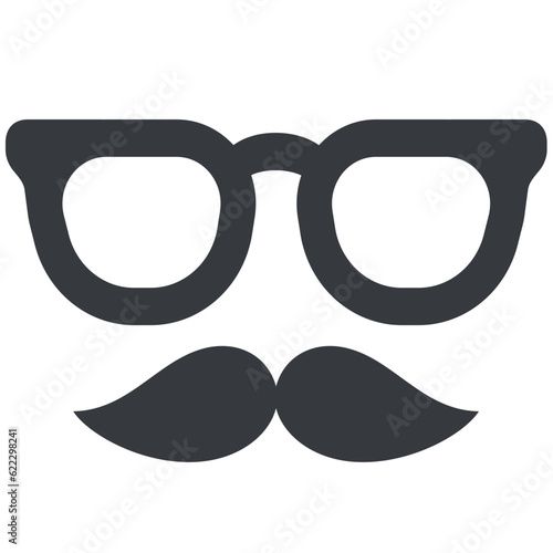 mustache and glasses