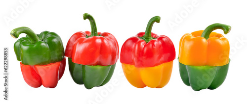 red and green pepper on transparent png