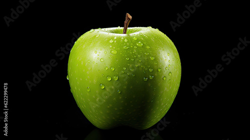 apple fruit with black background