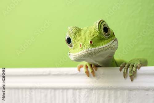 Close up view of a gecko  photo