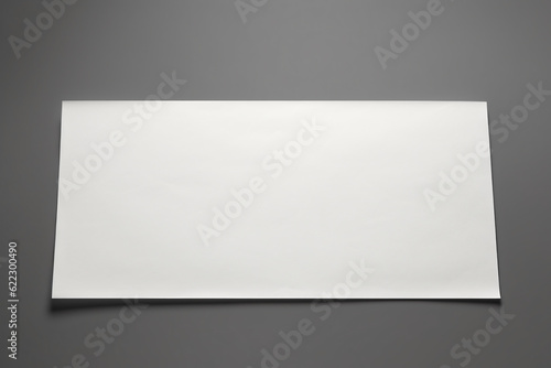 White paper sheet isolated on gray