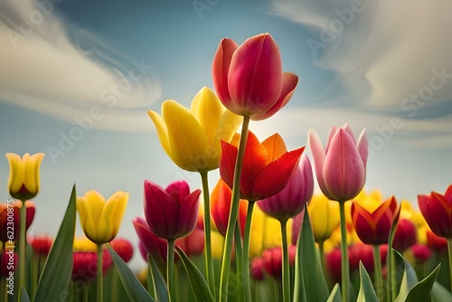 bouquet of tulips generated by AI tool