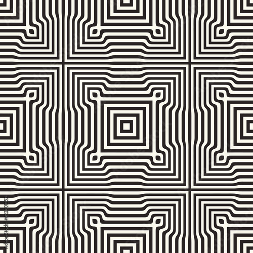 Monochrome Variegated Striped Textured Optical Illusion Pattern