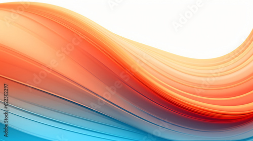 Abstract colorful flowing orange wave