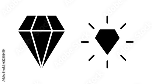Diamond icon vector. gem icon. crystal stone
