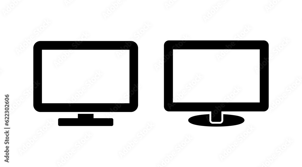 Computer icon vector. computer monitor icon. Computer icon vector. computer monitor icon.