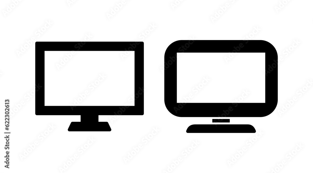 Computer icon vector. computer monitor icon. Computer icon vector. computer monitor icon.