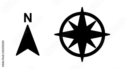 Compass icon vector. navigation icon