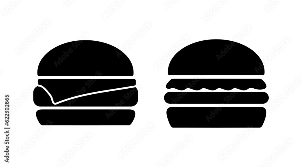Burger icon vector. hamburger logo icon. fast food icon