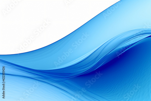 Abstract colorful flowing blue wave
