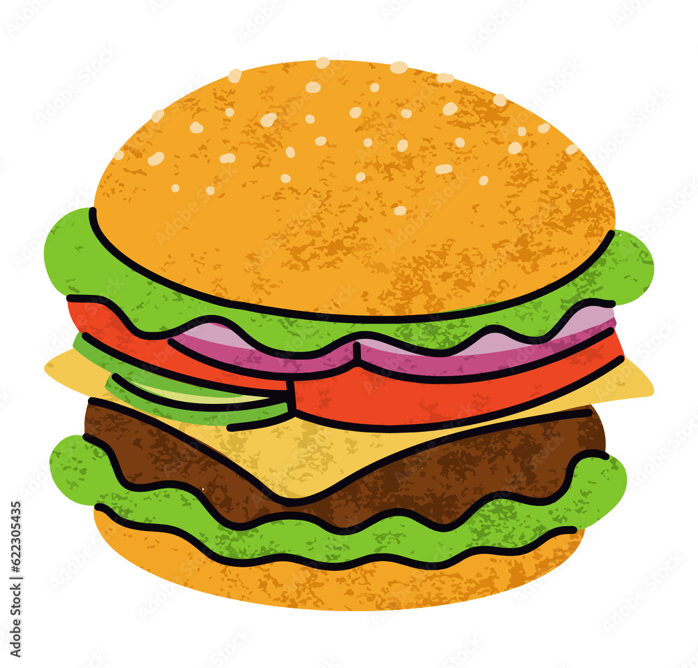 fast food, burger cartoon icons set, simple flat style, street high calorie food illustration. fast food, burger cartoon icons set, simple flat style, street high calorie food illustration.