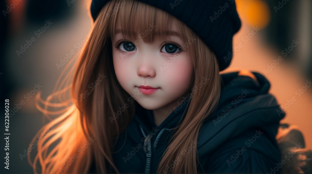 portrait of a cute girl portrait of a cute girl