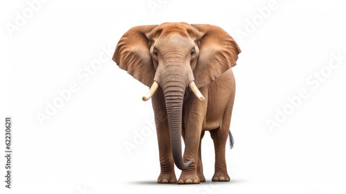 Majestic elephant photo realistic illustration - Generative AI.