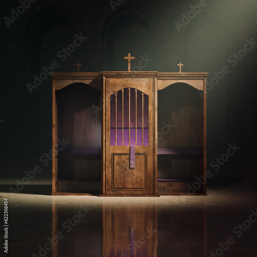 фотографія Christian chapel with confessional