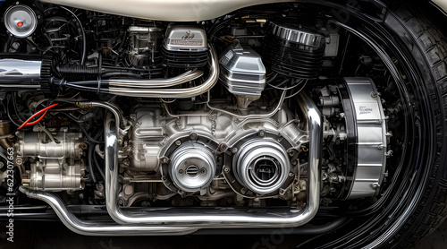engine of the engine powerful car engine