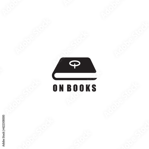 book button logo illustration vector abstract design