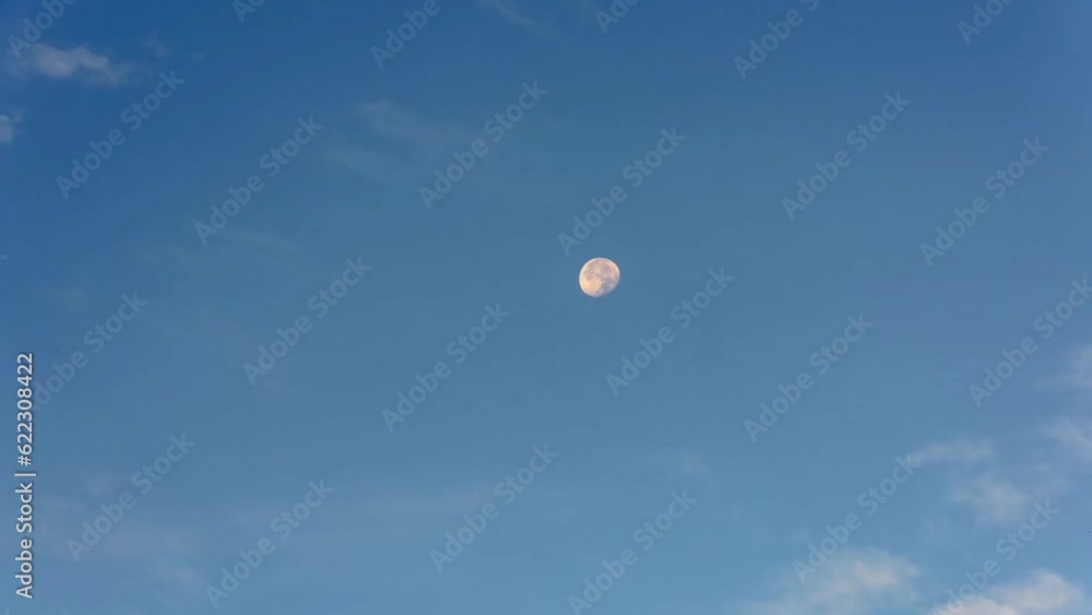 Celestial Elegance: Moving Shot of Crescent Moon Captured with a Long Telephoto Lens, Immersed in Stunning 4K Resolution Celestial Elegance: Moving Shot of Crescent Moon Captured with a Long Telephoto Lens, Immersed in Stunning 4K Resolution