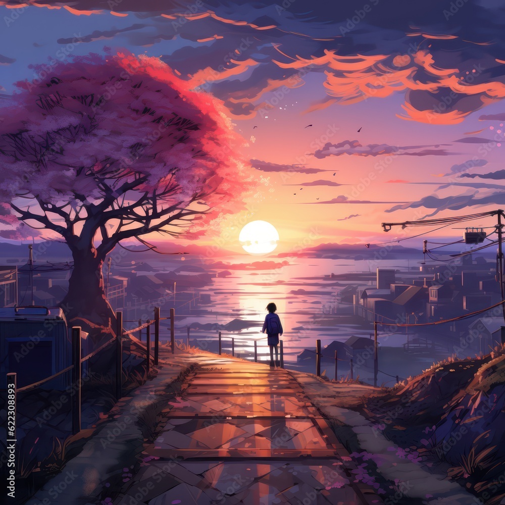 Fototapeta premium anime background