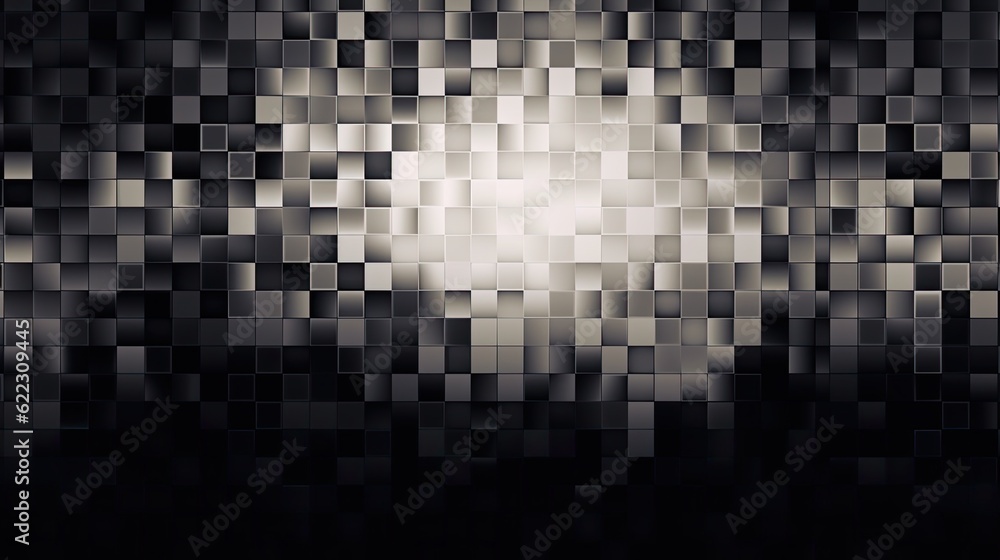 Abstract pixel blackground in black and white colors