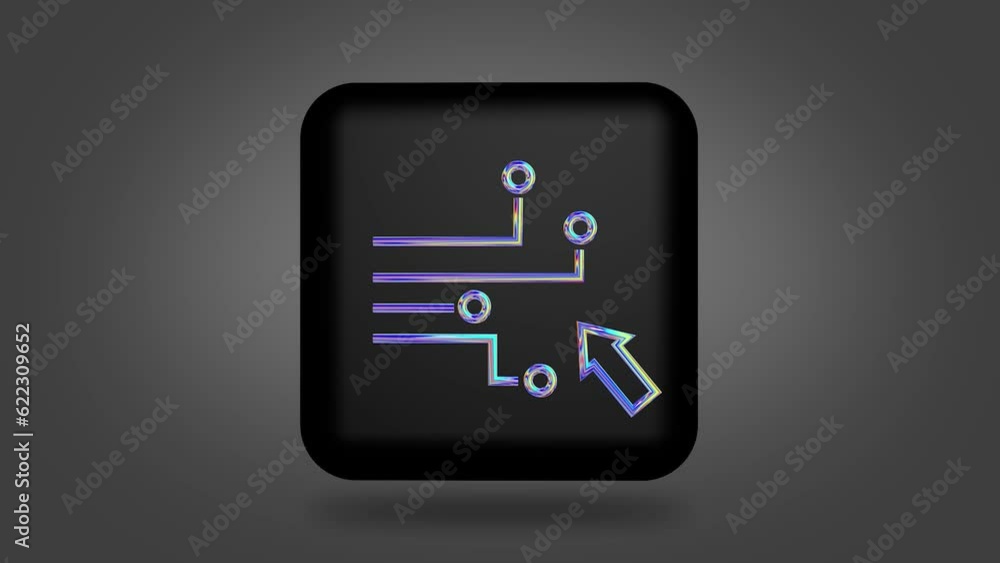 Motion design 3d icons. Symbol: microchip. 4k video. Motion design 3d icons. Symbol: microchip. 4k video.