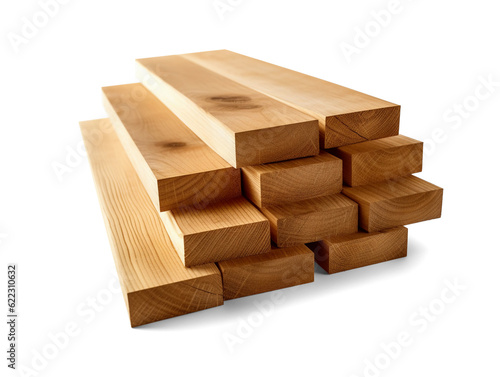 Isolated 2x4 wood boards isolated on transparent or white background  png