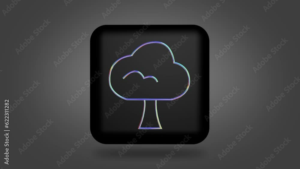 Motion design 3d icons. Symbol: tree. 4k video. Motion design 3d icons. Symbol: tree. 4k video.