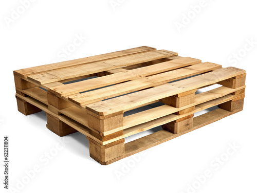 Wooden pallet isolated on transparent or white background  png