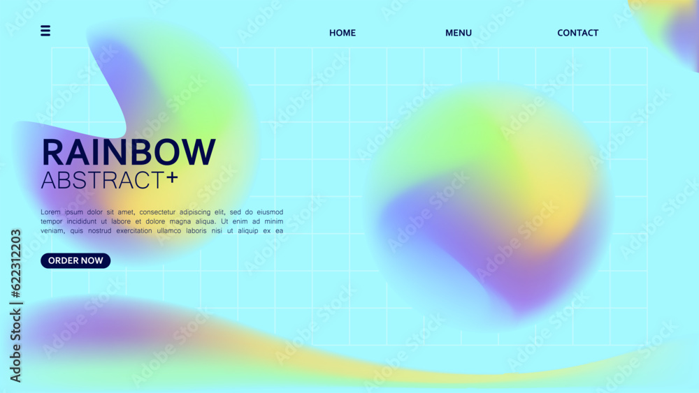 Background gradient blue abstract landing page design. Vector illustration. Future and trendy style.