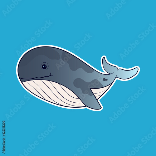 cute baby whale sealife animal cartoon isolated on white background rainbow in scandinavian style on a isolated background