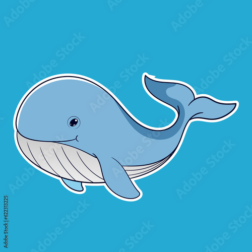 cute baby whale sealife animal cartoon isolated on white background rainbow in scandinavian style on a isolated background