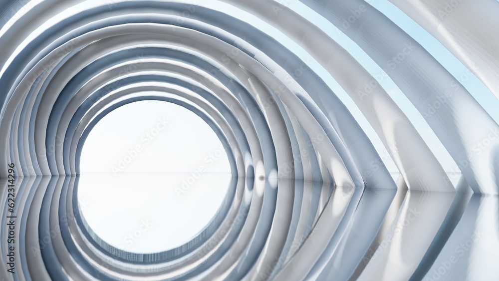 Obraz premium Abstract architecture background arched interior 3d render