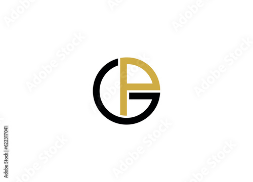 GP letter Logo Design with Creative Modern vector icon template