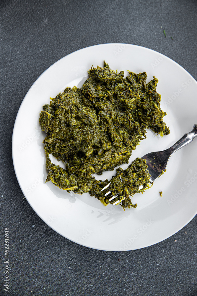 spinach canned food meal snack on the table copy space food background rustic top view spinach canned food meal snack on the table copy space food background rustic top view
