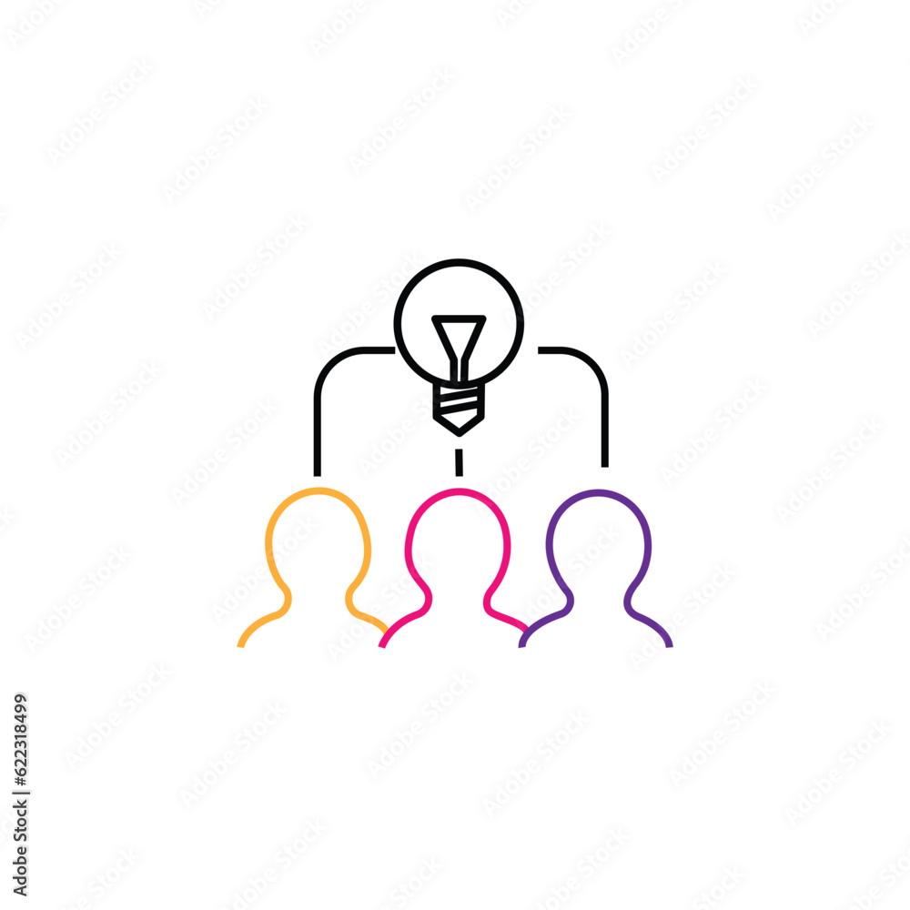 People Icon Vector Design Template Illustration In Trendy Flat Style