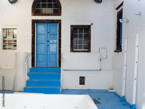 Building in the town of Santorini, Greece © Allen Penton