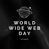 Trendy world wide web day banner template design, fully customizable vector eps 10 file format