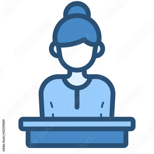 female lecturer icon