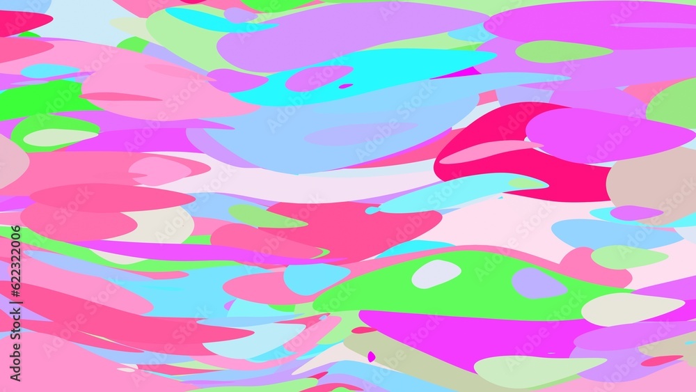Abstract cartoon background, intro. Multicolored paints. Creative transition.