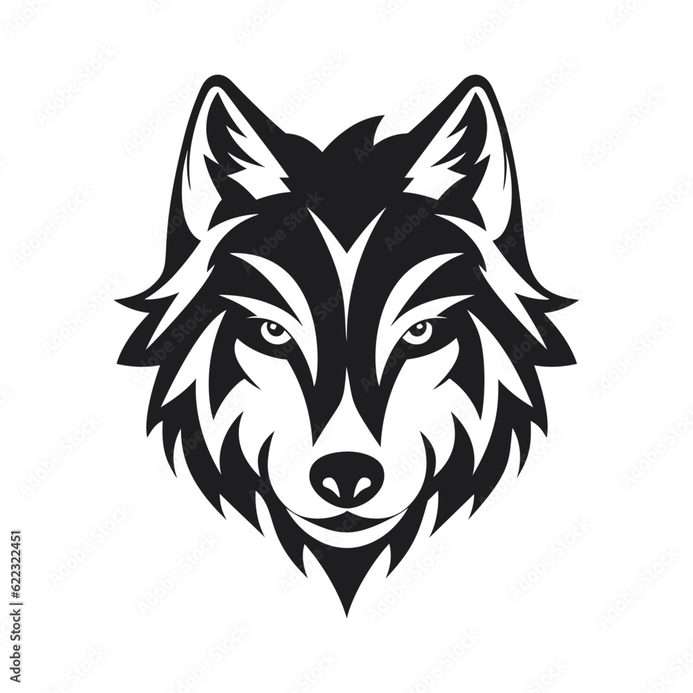 Wolf head vector logo design template. Can be used for t-shirt print, label, emblem. Wolf head vector logo design template. Can be used for t-shirt print, label, emblem.