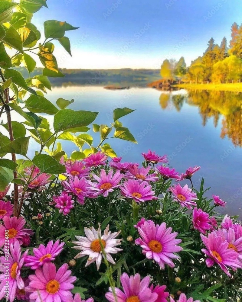flowers on the lake flowers on the lake