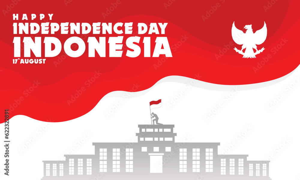 Independence day Indonesia background template